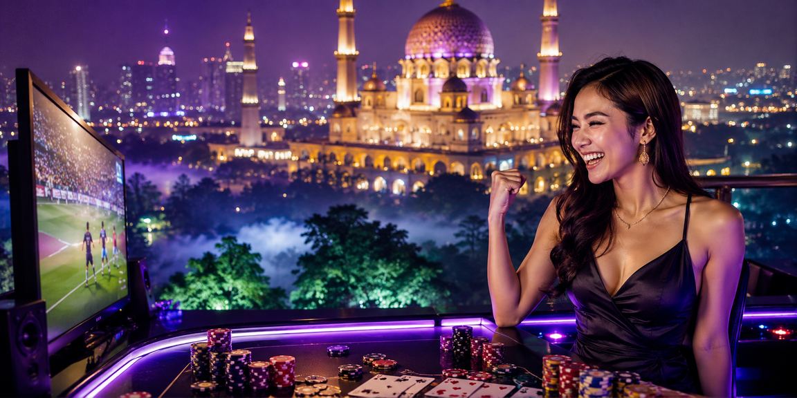 Pemain menikmati permainan poker di Putrajaya dengan gaya Melayu kontemporari