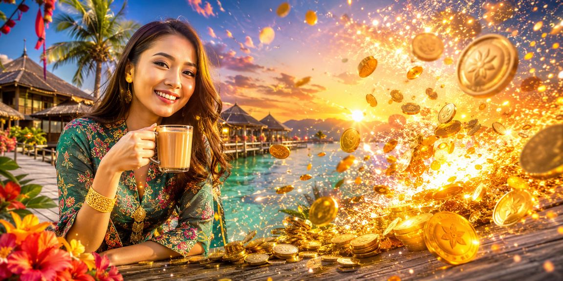 Pemain di pusat kasino bermain baccarat di Sabah